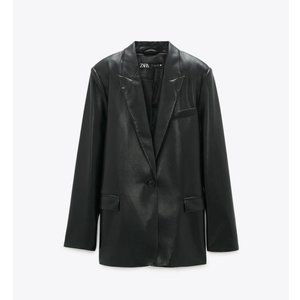 Zara Leather Blazer XS - NWT
